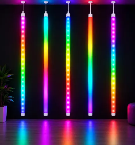 RGB Color Changing Batton Light Tubes - Pack of 5